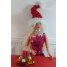 1:6 Barbie dolls. Centerpiece with real candles and matching balls. CHRISTMAS n2