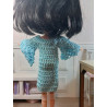 Dolls 1:6. Blythe. Blue CROCHET dress