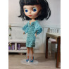 Dolls 1:6. Blythe. Blue CROCHET dress