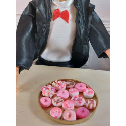 1:6 scale dolls. Donut assortment.PINK