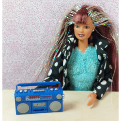 Poupées Barbie 1:6. Blythe.RADIO CASSETTE VINTAGE