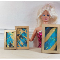 Dolls 1:6. Playscale. Lot of 3 ABSTRACT paintings