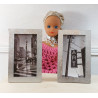Dolls 1:6. Barbie. Lot of 2 black and white paintings