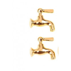 Dollhouse 1:12. Lot of 2 golden faucets