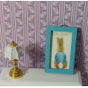 Casa de muñecas 1:12. Pequeño cuadro Conejo