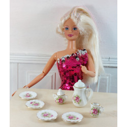 Muñecas 1:6 Barbie. Juego de te completo