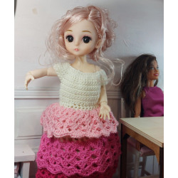 Dolls 1:6. Crochet dress...