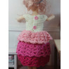 Dolls 1:6. Crochet dress with ruffles