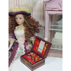 Dollhouse 1:12. wooden jewelry box