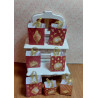 1:12 doll house. Gift bags set. Christmas. Red