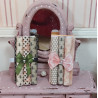 1:12 doll house. Gift paper with bows. bees.