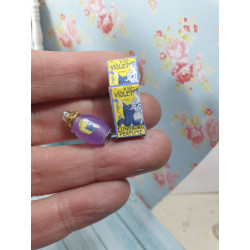 1:12 doll house. Miniature perfume with box.VIOLET