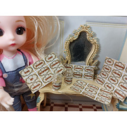 Doll House 1:12. Labels for...