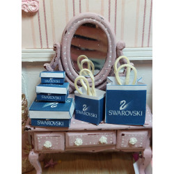 1:12 doll house. Gift boxes and bags set.  SWAROVSKYAZUL