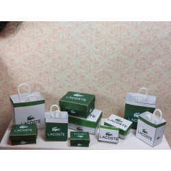 1:12 doll house. Gift boxes and bags set.  LACOSTE
