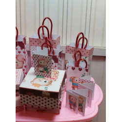 1:6 dolls. Barbie. Valentine bags and boxes set.