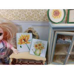 1:6 dolls. Assorted images to frame. SUNFLOWERS