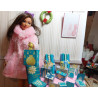 1:6 .Barbie dolls. Gift boxes set. CHRISTMAS. azul y oro