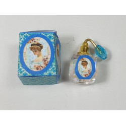 1:12 doll house. Miniature perfume with box. Victorian style.