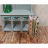 1:12 doll house. Box with gift paper. Christmas. KRAFT