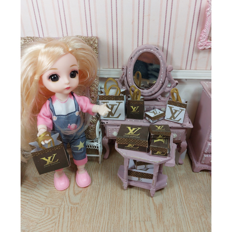 1:12 doll house. Gift boxes and bags set. MF