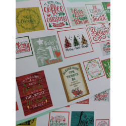 Dollhouse 1:12. Assorted signs and signs. CHRISTMAS