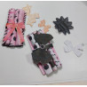 1:6 scale dolls Wrapping paper with bows. HALLOWEEN PINK