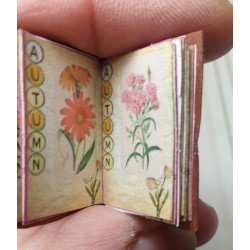 Dollhouse 1:12. Custom book. FLOWERS.