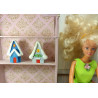 1:6 Barbie dolls. Decorative Christmas house. GREY