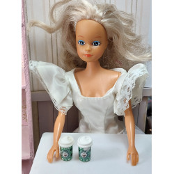 1:6 dolls. Barbie. Lots of coffee cups. Christmas