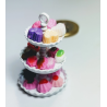 Miniature food. 1:12 Cupcake Assortment Platter