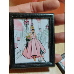Barbie. 1:6 dolls. Modern painting WITH FRAME