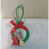 1:6 dolls. Blyth. Christmas wreath made with raffia.