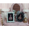 Casa de muñecas 1:12 . Cuadro en miniatura con Árbol de Navidad