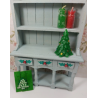 1:12 doll houses. Small painting Christmas tree