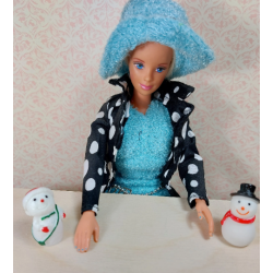 Muñecas 1:6. barbie. Pareja de muñecos de nieve