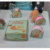 Muñecas 1:6 Pullip, etc. Conjunto   de cajas para donuts. Paquetes para 6 y para 4 más individual