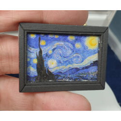 Houses scale 1:12 Small framed famous painting