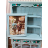 Dollhouse 1:12. Set of two framed Christmas paintings. mint green