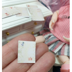 Dollhouse 1:12. Folder with envelopes and stationery