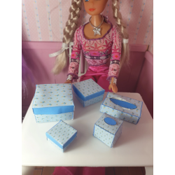 Nines 1:6 .Barbie. Conjunt caixes regal i mocadors. PETER RABBIT