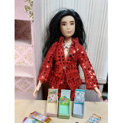 Muñecas 1:6. Barbie. Expositor y chocolates de PASCUA