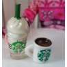 Dolls 1:6 . Barbie. Smoothie and coffee. STARBUCKS.