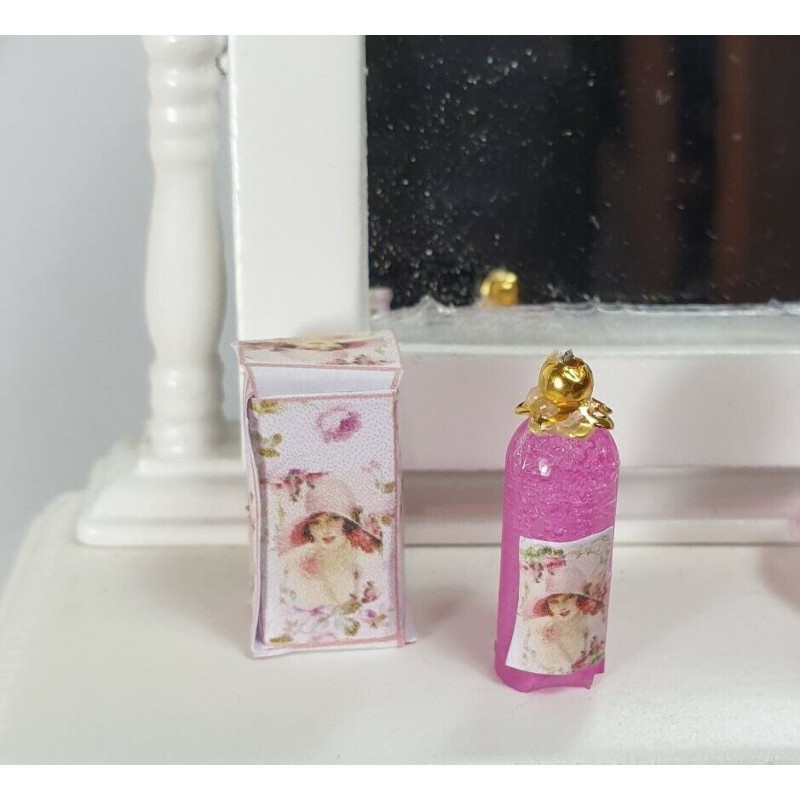 1:12 doll house. Miniature perfume with box. LIDIA