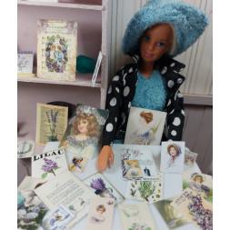 1:6 Scale.Barbie.Blythe.Ephemera Assortment. LAVENDER
