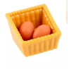 Dollhouses 1:12. Basket with 4 eggs.