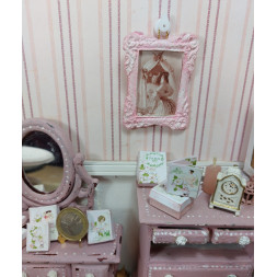 Dollhouse 1:12. Set of boxes and notebooks. PARIS LOVE