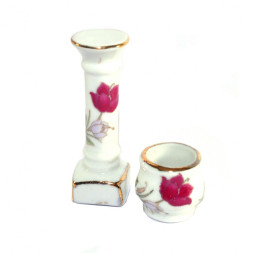 Dollhouse 1:12. Porcelain planter with pedestal.