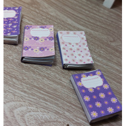 Dolls Scale 1:6. Lot 8 Shabby Lilac notebooks
