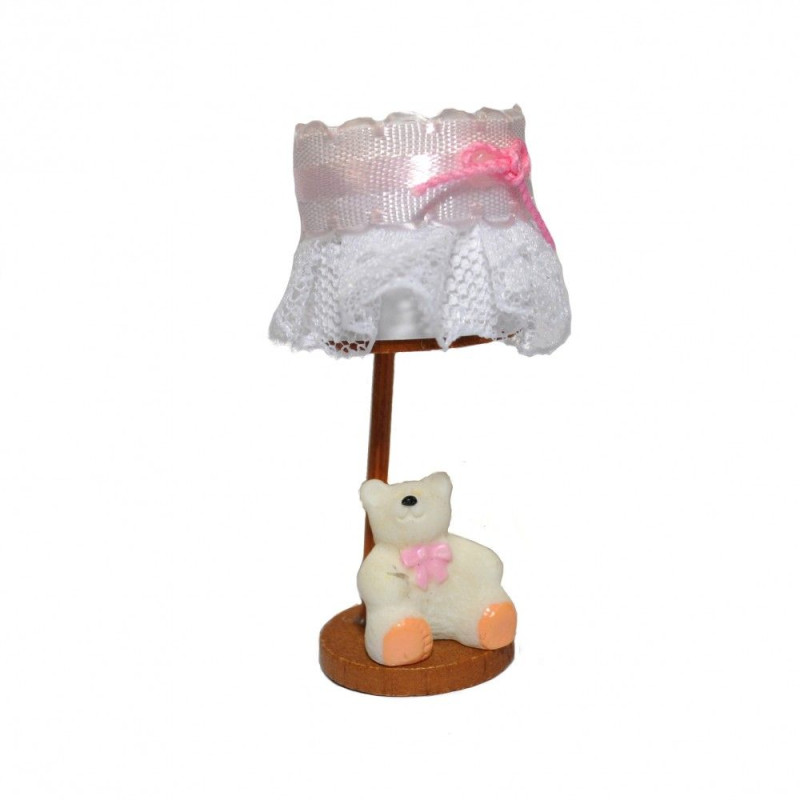 Dollhouse 1/12. Lamp with bear.